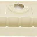 17.9x4.4inch Sink Splash Guard Mat, Silicone Faucet Mat, Kitchen Sink Faucet Handle Drip Catcher Tray Mat Protectors with Storage Basket, Fast Drying Draining Mat for Kitchen (Beige)