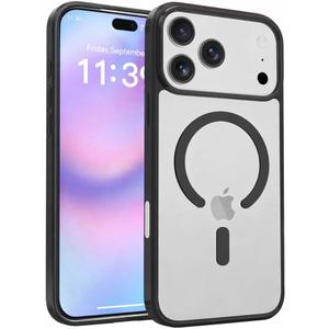ZYGNAL Slim Case for iPhone 17 Pro – Compatible with MagSafe, Clear Acrylic Back + TPU Bumper, Strong Magnetic Lock, Camera Control Button Cover, Shock-Absorbent Slim Protection