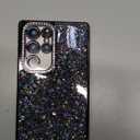 For Galaxy S22 Ultra Case,Shiny Glitter Crystal Bling Cover with Diamond Rhinestones for Women Girls Sparkly Sequin Glossy Case, Soft Slim Shockproof Protective Bumper,Black