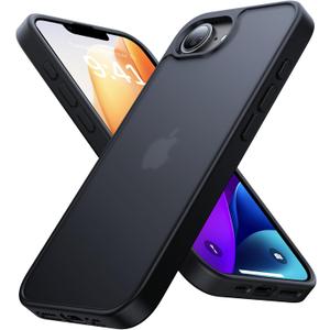 iPhone 16e Case [16FT Military Grade Drop Protection] Anti-Slip, Anti-Scratch, Slim Frosted Matte Translucent Cover 16e Phone Case for iPhone 16 e case 6.1", Frosted Black