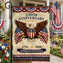 5 x 4th of July Decorations - 250th Anniversary USA Garden Flag | Patriotic USA Banner for Fourth of July Decor | 1776-2026 Accessories for Garden Yard Porch Patio Lawn Outdoor Outside Party
