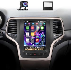 [2+64] Volxcereo Car Radio for Jeep Grand Cherokee 2014-2020, 9.7 inch Android Vertical Touchscreen Stereo with Carplay/Android Auto, GPS Navigation, WiFi, Bluetooth, SWC, FM/RDS, EQ