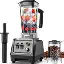 Blender for Smoothies with 1800 Watt Motor Powerful Countertop Blenders for Kitchen 70OZ Large Capacity Smoothie Blender and Grinder Combo for Ice Crush Frozen Drinks Puree (Silver-Black)