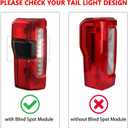 RAZPOY Tail Light Cover, Smoked Rear Light Guards Trim Compatible with Ford F250/F350/F450/F550 2023 2024 2025, Smoke Black (with Blind Spot Module)