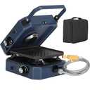 Upgraded 2 Burner Propane Stove Compatible with Propane Cylinders, 2 Burner Camp Stove with Griddle and 16000 BTU Adjustable Burners, Portable Camping Stove Propane with Carry Bag & Handle for Camping