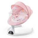 Baby Swing for Infants, Electric Portable Swing for Babies, Bluetooth Touch Screen/Remote Control Timing Function 5 Swing Speeds Baby Rocker Chair with Music 5 Point Harness Pink
