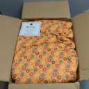 Lush Decor Royal Empire Reversible Cotton Quilt Set - 3 Piece Striped Bedding Set - Bold & Colorful Bohemian Patterns - Soft Cotton Feel - King, Tangerine
