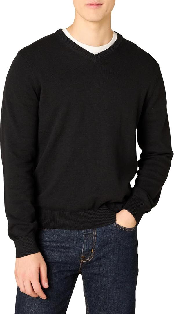 Amazon Essentials Men's V-Neck Pullover Sweater, 4XL Big