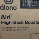 Diono Airi Lightweight High Back Booster Seat, Foldable Travel Friendly, Slim 3-Across Fit, 40–100 lbs/43–57 in, Frontal Impact Protection, Black Storm