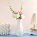 10 Pack Composite Plastic Flower Vases Bulk White Small Tall Conic Floral Vases for Centerpieces Unbreakable Bud Vase for Wedding Party Living Room Decor (Simple)