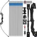 30lbs Bow and Arrow Set for Adults & Youth - Ambidextrous Takedown Recurve Bows