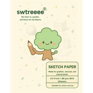 3 x 180gsm Thick Sketch Paper 70% Pure Wood Pulp 8.5x11 30 Sheets Daily Practice Art Paper30pcs