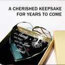 2 x 20th Anniversary Ornament,Happy 20th for Couple,20 Years of Marriage Crystal Hanging Ornament Decoration