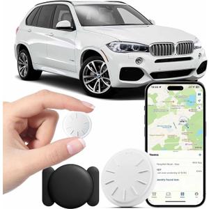 Mini GPS Tracker for Vehicles No Monthly Fee Magnetic GPS Tracker Full USA Coverage Hidden Car Locator Works with Apple Find My(iOS Only) with Magnetic Waterproof Case.