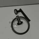 NearMoon 2 Pieces Bathroom Hardware Accessories, Towel Ring and Toilet Paper Holder- Stainless Steel Bath Towel Hanger and Hand Towel Holder, Wall Mounted (Matte Black)