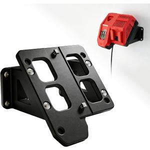 Wall Mount for Milwaukee Charger Mount, for Milwaukee M12 & M18 Chargers, Secure for Milwaukee Charger Wall Mount to Wall & Pegboard & Tool Cart, Saving Space and Keeping Your Tools Tidy (Black)
