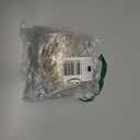 Jishi 16ft Christmas Garland Christmas Tree Gold Bead Decoration Clear Iridescent & Gold Bead Garland Twist Bead String for Christmas Tree Decorations, Rustic Crystal Garland Ornaments for Home Decor