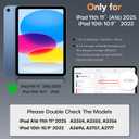 OMOTON 360 Privacy Screen Protector for iPad A16 11th 10th Generation (11/10.9 inch 2025/2022), 4 Way Anti-Spy Tempered Glass with Installation Tray, Case & Apple Pencil Compatible, 2 Pack
