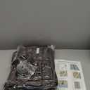 Customizable Magnetic Thermal Insulated Door Curtain with Perspective Window, 5 Layers Oxford&Cotton Cover Blanket Insulation for Winter/Doorway/Attic/Front/Back/Sliding Doors, Keep Cold Out, Brown (Custom Your Size)