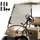HECASA Tinted Windshield Compatible with 2000.5-Up Club Car DS Golf Cart Fold Down Windscreen Smoke