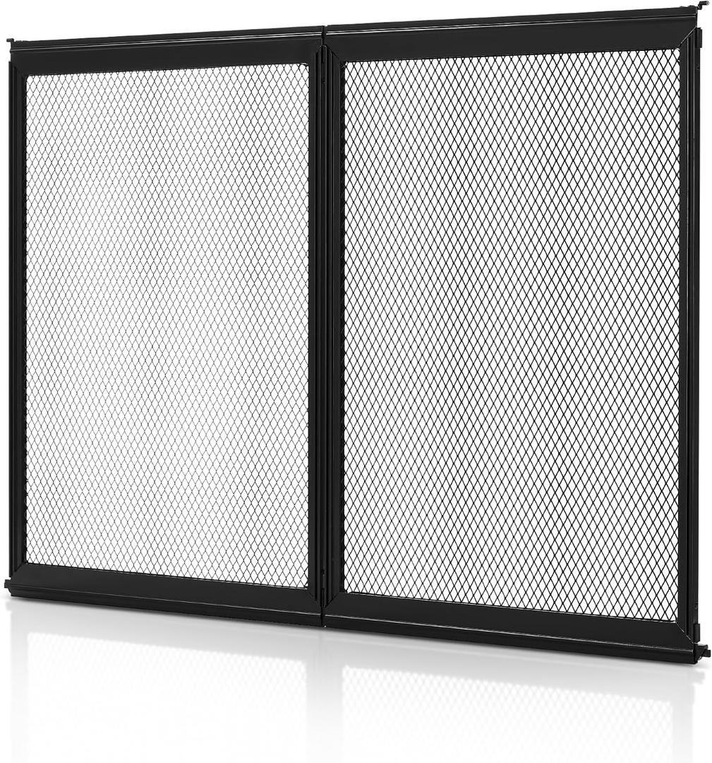 VEVOR RV Screen Door Protector, 26.5 x 20 inch Door Grille, Easy to Install and Disassemble, Reinforced Breathable Protective Mesh, Aluminum Alloy Camper RV Entry Protector for Pet Protection, Black