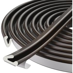 33 Ft V-Shape Thin Weather Stripping Door Seal Strip for Doors Frame,Self Adhesive Foam Tape Weatherstripping Door Insulation Winter,Door Soundproof Gap Filler Sealing Strip,Brown