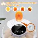 Egg Incubators for Hatching Eggs with Smart Automatic Turning Small Poultry Duck Quail 12 Eggs Chicken Incubator Temperature Days Control Humidity Display Candler Hatcher Machine, Fahrenheit
