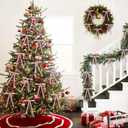 2 x RICHMYC 24Pcs Velvet Bows for Christmas Tree 5x7in, Pink Christmas Derorations Xmas Ornaments Vintage Ribbon Bows for Gift Wrapping Wreath Candy Bags DIY Crafts Holiday Decor,