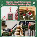 12 Pack Christmas Garland Hangers & Hooks - Reusable Silicone Adhesive Straps for Mantle, Fireplace, Stairways Decoration | Stretchable Wreath Ties & Stocking Holder (Red)