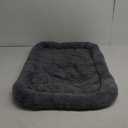 MidWest Homes for Pets QuietTime Dog Bed  Gray Faux Fur Bolster, Ultra-Soft and Machine Washable, Fits 24-Inch Crates and Carriers, for Small Breed Dogs (Grey)