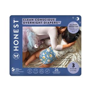 Honest Overnight Baby Diapers The Honest Company Honest Size 3 (26 Counts)