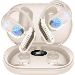 Paekole H5 AI Translation Earbuds: Real-Time 2-Way Language Translator Device (198+ Languages) for Face-to-Face & Travel, Bluetooth Headphones, Audifonos Traductores - Classic Khaqi