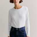 Long Sleeve Shirts for Women M, White