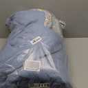 BLOOMHAVEN Queen Comforter Set  7 Pieces Blue Classic Puff Floral Bedding Sets for All Seasons, Shabby Chic Farmhouse Bed in a Bag Queen with Wildflowers Fluffy Comforter, Sheets, Pillowcases & Shams