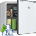 HOMCOM Mini Freezer Countertop, 1.1 Cu.Ft Compact Upright Freezer with Removable Shelves, Reversible Door for Home, Dorm, Apartment and Office, Gray