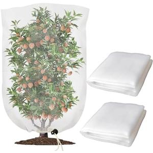 HHTHH 4pcs 3.3x4.5ft Garden Netting Bags with Drawstring Plant Mesh Cover Protect Vegetable Fruit Trees from Insect Birds, Set of 2