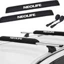 Soft Roof Rack Pads with Two 15 Ft Tie Down Straps for Surfboard, SUP Paddleboard, Snowboard, 28/34inch (Pair)