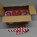 HUYIENO 8pk Solar Christmas Pathway Lights Stainless Steel Tube Glass Lens Decorative Outdoor Garden Path Lights Solar Powered Landscape Lighting for Walkway Yard Garden Lawn