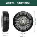Set of 2 Lawn Mower Rear Drive Wheels Compatible with HRR216 HRS216 HRT216 Walk Behind Lawn Mower - Replaces 42710-VE2-M02ZE 42710-VE2-M00ZE 42710-VE2-M01ZE 42710-VG3-B00