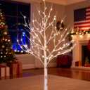 3ft Lighted Birch Tree with 64 Warm White LED Lights