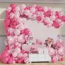 Hot Pink Balloon Arch Kit for Pink Mouse for Baby Shower Wedding Birthday Party Girls Party Decor Princess Mouse Theme Patry