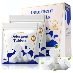 Detergent Washing Tablets 120pcs for PINNGUSHI Bottle Washer, Compatible With Momcozy, Baby Brezza, Papablic, Grownsy All Major Brands, Baby-Safe Cleaning, Great for Daily Use & Easy Refills