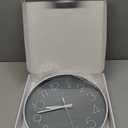 jomparis Wall Clock 12 Inch Non-Ticking Silent Battery Operated Round Wall Clock Modern Elegant Simple Style Clock for Home Office Kitchen Bedroom Living Room (Gray)