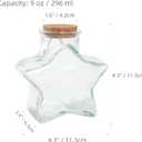 Magic Season Decorative Glass Bottles with Cork Stoppers (10 fl oz. Five-Pointed Star Bottles / 6 Pcs)