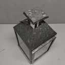 Medium Galvanized Metal Candle Holder Lantern for Indoor and Outdoor Use, Rustic Decorative Lantern with Handle for Candles or LED Lights