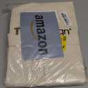 TOPDesign 1-Pack Canvas Tote Bag with an External Pocket, Reusable Grocery Shopping Bag, Top Zipper Closure, Daily Essentials (Natural)