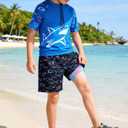 Boys Swim Trunks with Compression Liner Swimming Shorts Quick Dry Bathing Suit for 7-20 Years