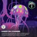 Discovery Jellyfish Aquarium Lamp ColorMorphing LED Bedroom Night Light with Remote| 15 Light Options| Lifelike Floating Jellyfish| Educational Learning Gift| Ages 8+