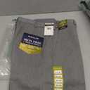 Haggar Men's Iron Free Premium Khaki Classic Fit Flat Front Expandable Waist Casual Pant (Regular and Big & Tall Sizes) (32W x 30L, Heather Grey)