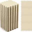 Nuanchu 60 PCS Kids Foam Puzzle Floor Mat Bulk - Solid Color Foam Play Mat with Borders Interlocking Multi Use Floor Rug for Children, 12 Inch(White)